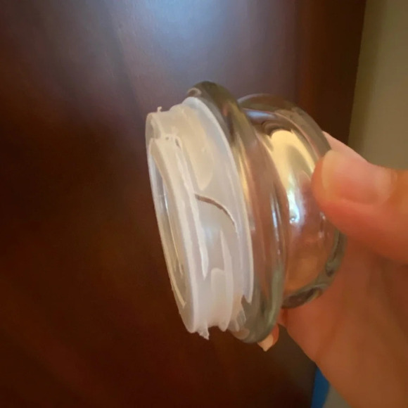 Vintage 1988 CHD Anchor Hocking Country Cat Glass Jar Canister Kitty Rose Lace - Picture 7 of 12